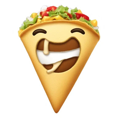 Smile taco with ice cream sticker