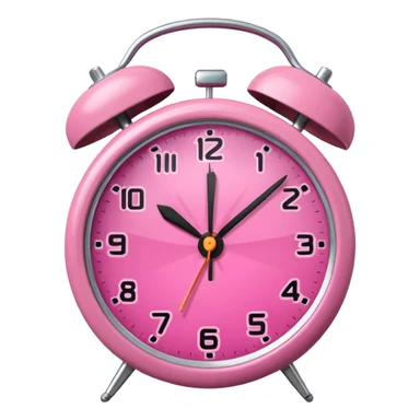 alarm oclock aesthetic and ios.18.1 and to show six in the morning color pink no hands clock alarm oclock sticker
