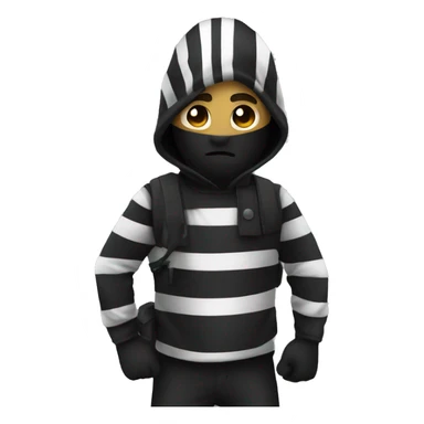 Robber stripes emoji sticker