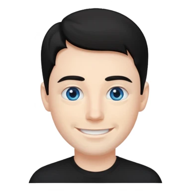 Neil McCormick from Mysterious Skin with blue eyes, black hair, black shirt sticker