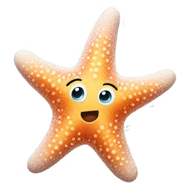 Starfish with bubble sticker