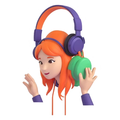 streamer with headphones sticker