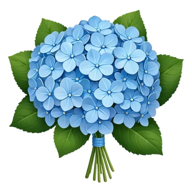 Bouquet of light blue hydrangeas  sticker
