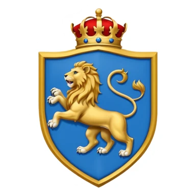 Lion rampant emoji like chelsea football team with blue and white sticker