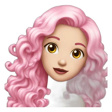 Fil avec perle rose sticker