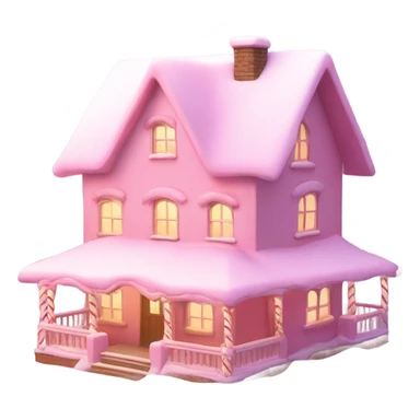 Pink snow soft pink color pink Christmas house EVERYTHING is pink sticker