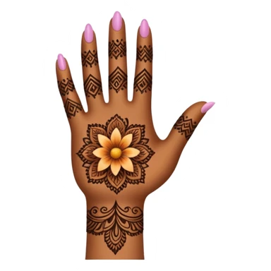 Henna hand sticker