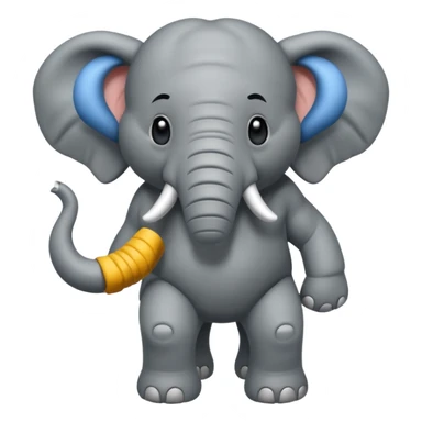 elephant with muscle sticker