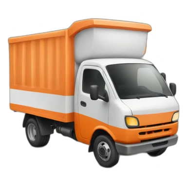 orange truck delivery sticker