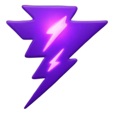 Purple thunder with glow sticker