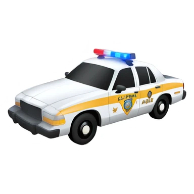 California highway patrol car at the beach sticker