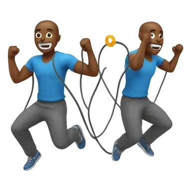 Man jumping rope sticker