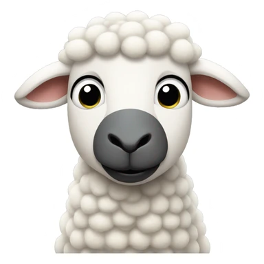 Cartoon Sheep with type hello or something else sticker