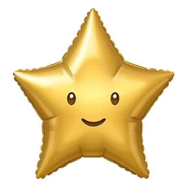 ballon gold star sticker