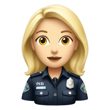 Blonde police woman sticker