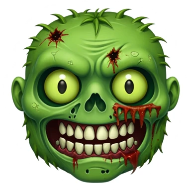 Zombie green rabite face sticker