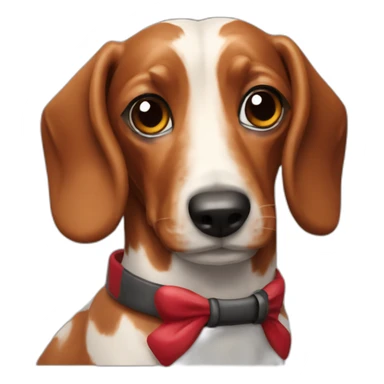 arlequin sausage dog sticker