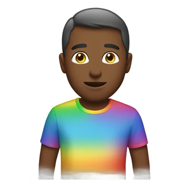 Full Person with a rainbow tshirt sticker