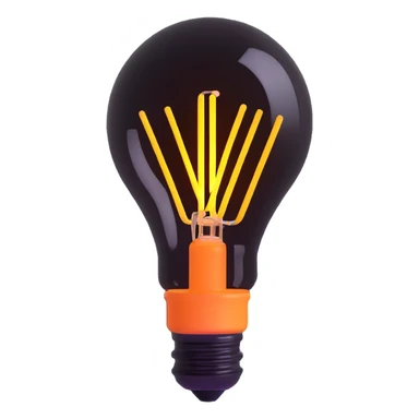 neon light bulb sticker