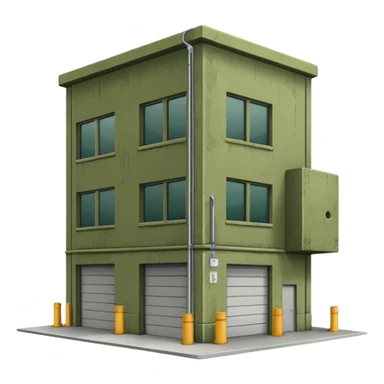 military green warehouse sticker