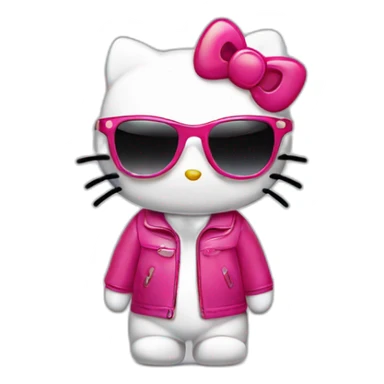 Hello kitty with sunglasses sticker