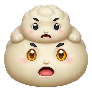 Little dumplings in fear sticker