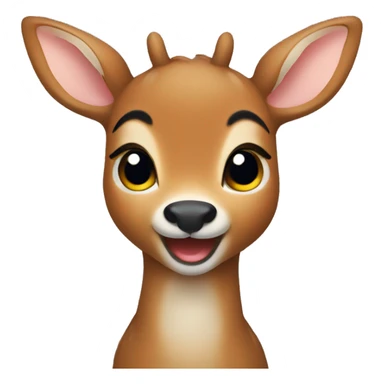little deer laughs sticker