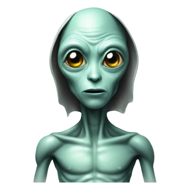 Alien sweating because he has seen beautiful girl sticker