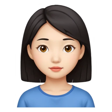 Cute Asian girl sticker