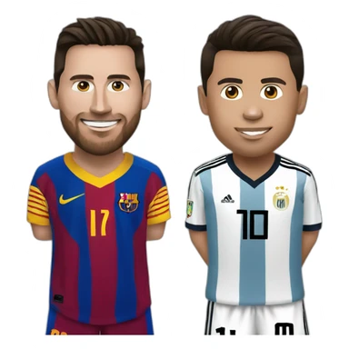 Messi and Ronaldo sticker
