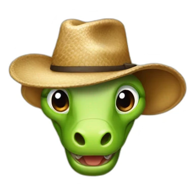 Snake with cow  oy hat sticker