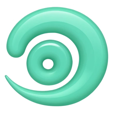Mint green swirl sticker