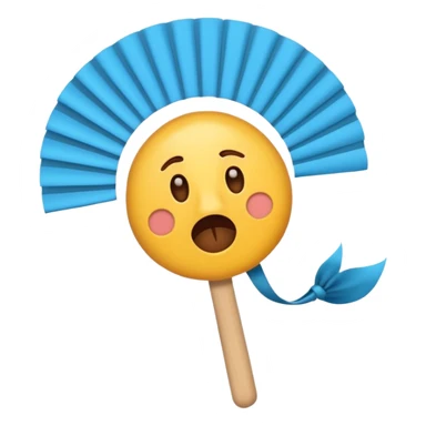 Create a shit emoji being thrown from a fan, like "shit in the fan" expression sticker