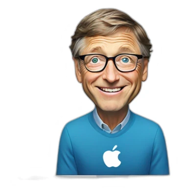Bill gates using a MacBook and loving it ! sticker