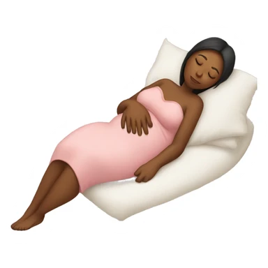 Pregnant woman napping sticker