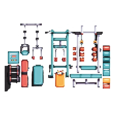 Gym fitness center with exercise equipment sticker