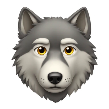 Wolf looking concerned  sticker