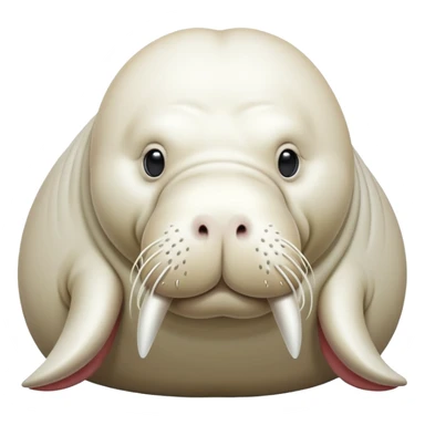 albino walrus sticker