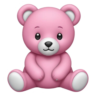 Nounours rose  sticker