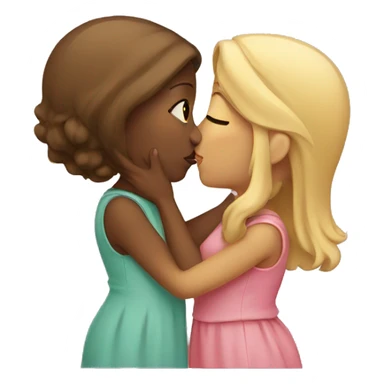 Two kissing girls sticker