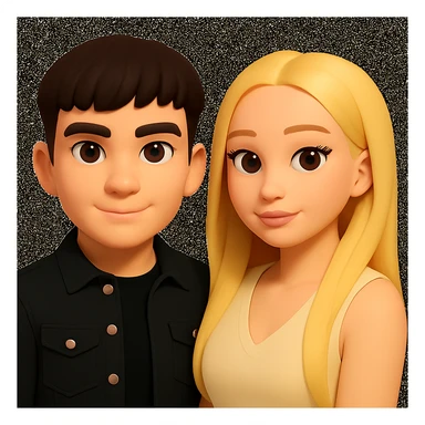 Slightly increase the volume of the upper body of the girl and move her slightly to the right, preserving the style of the original image. sticker