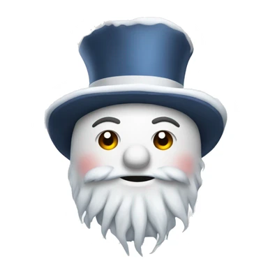 Bonhomme de neige avec un chapeau sticker