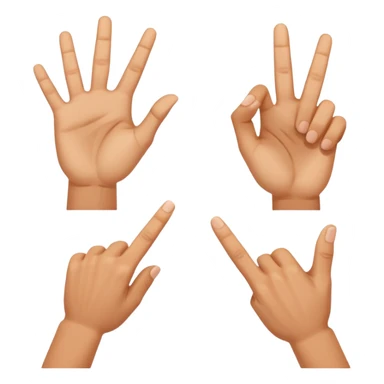 W V as hand signs. sticker
