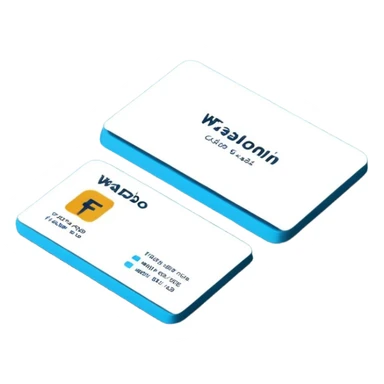 3D minimal corporate card with bold #FF3D00 accents or partial #FF3D00 surface, showing only the text ‘WAD’. No numbers, no names, no chip, no logos. Clean, modern, high-end style sticker