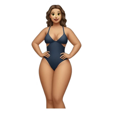 slim-thicc-caucasian-woman-swimsuit-posing-taking-swimsuit-off sticker