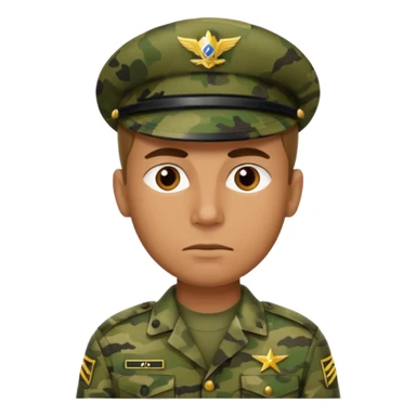 I want an emoji for a male filipino special action force officer camouflage uniform sticker