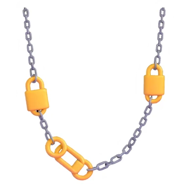 couple connected by a chain sticker