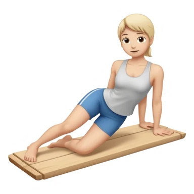 simple emoji of a person in plank pose sticker