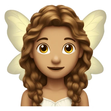 A fairy with very long wavy brown hair sticker