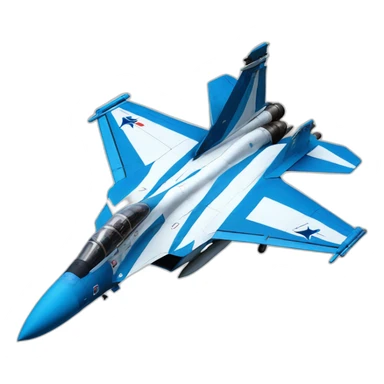 SU-33 with blue and white stripes sticker